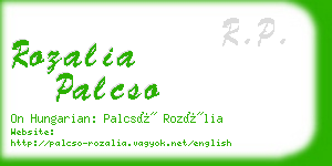 rozalia palcso business card